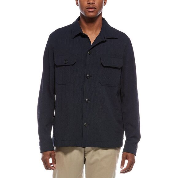 Boss Hugo Boss MensSeersucker Shirt Blue